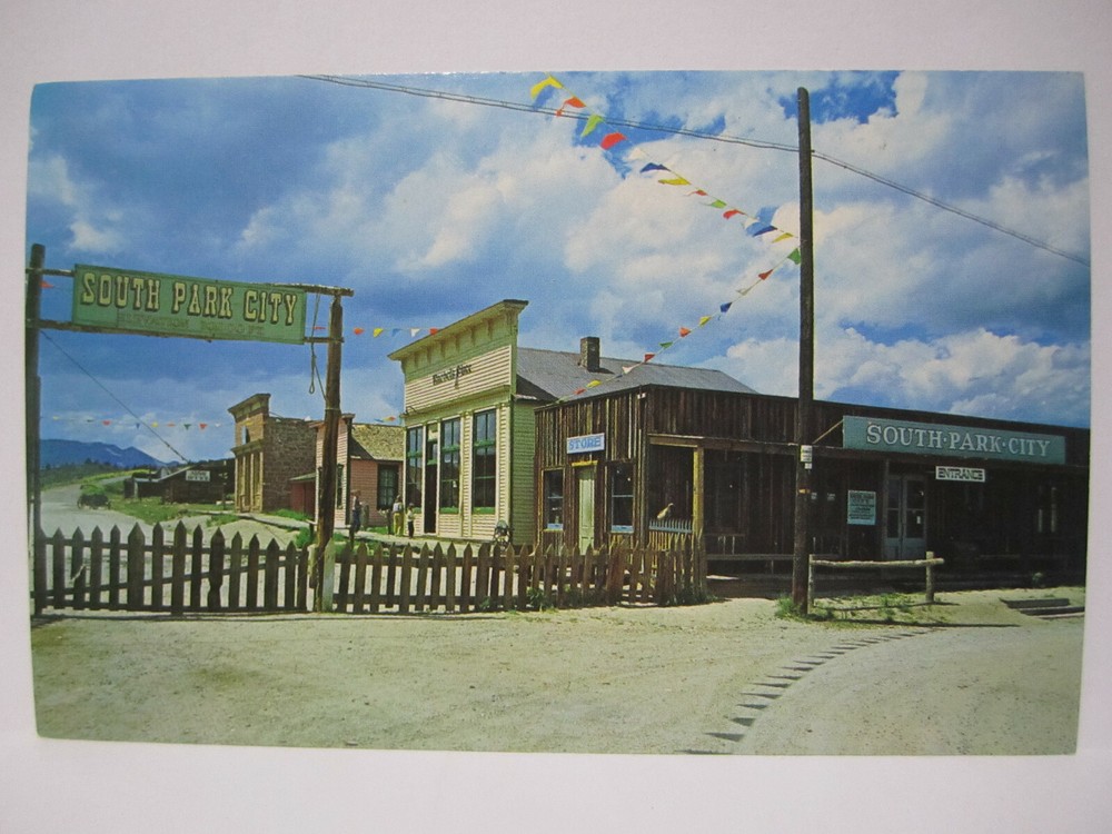 SOUTH PARK CITY POSTCARD FAIRPLAY CO COLORADO 1950s