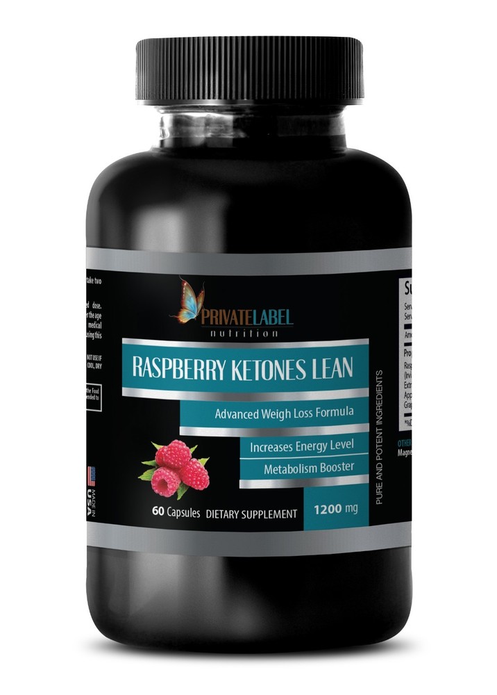 Advanced Weight Loss Formula - Pure Raspberry Ketones Lean 1200mg - 60 Capsules