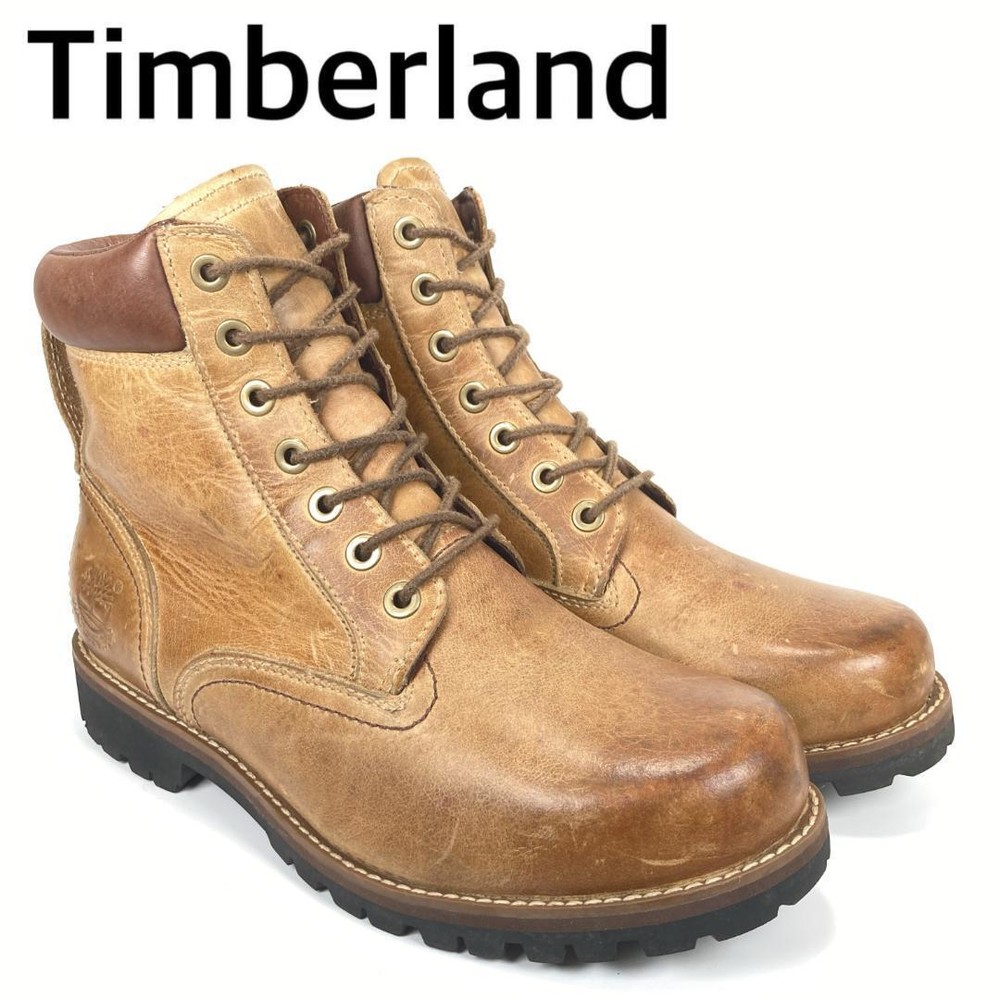 Timberland 6 Inch All Leather Work Boots Waterproof Brown Size US7