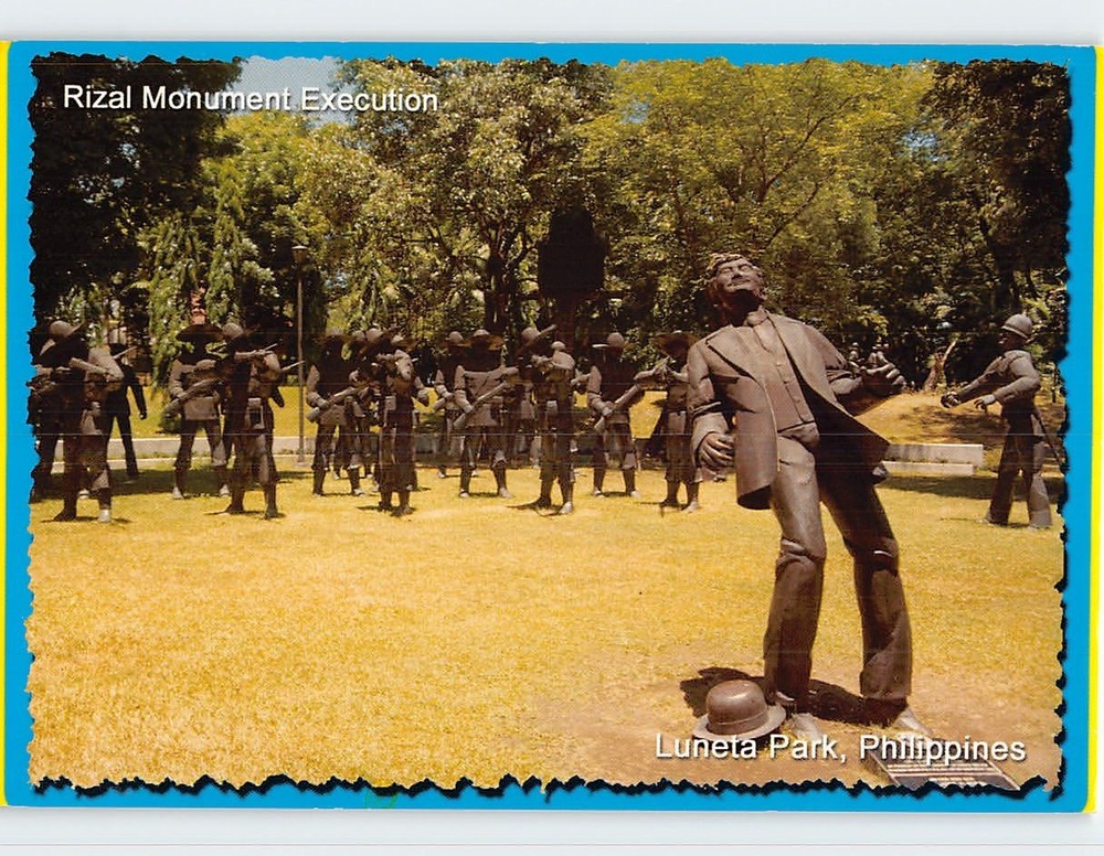 Postcard Rizal Monument Execution Luneta Park Philippines