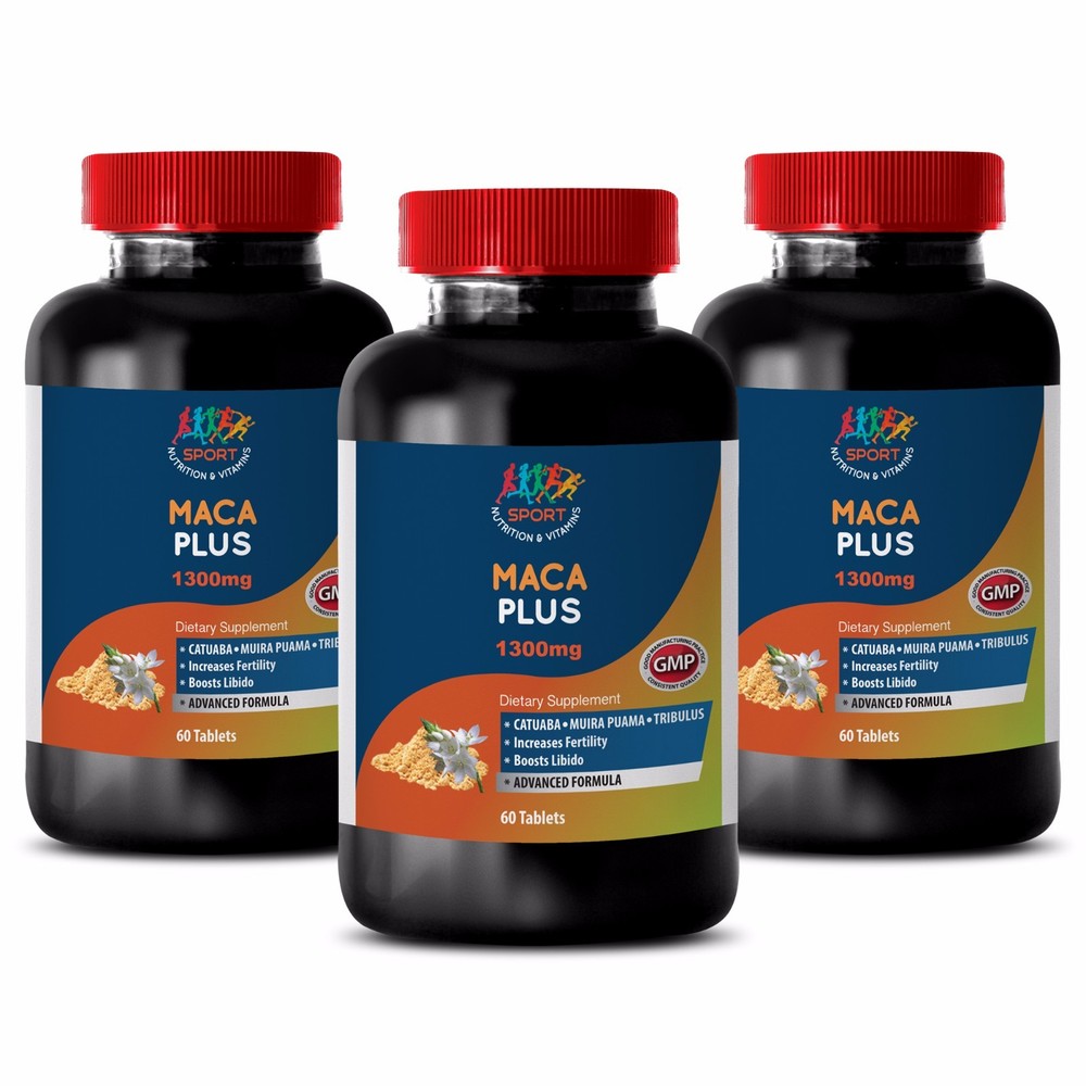 Testosterone Boost Tablets - Maca Plus 1300mg - L-Arginine Powder 3B