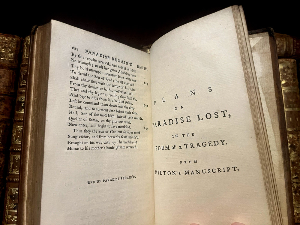 1779 The Works of English Poets PARADISE LOST & REGAINED from Miltons Manuscript