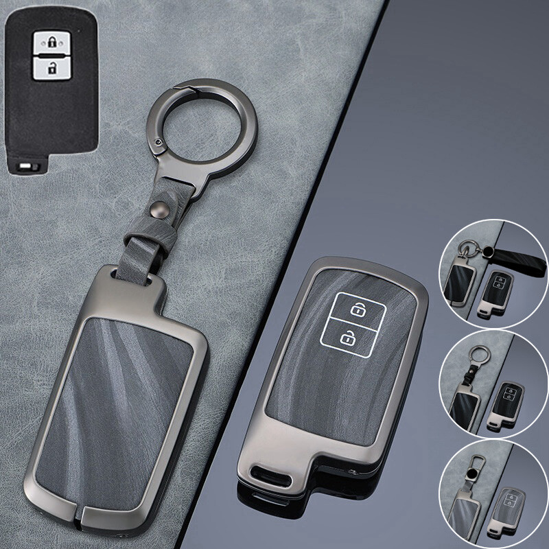 Zinc Alloy Leather Car Key Fob Case Cover For Toyota Camry Corolla RAV4 Avalon