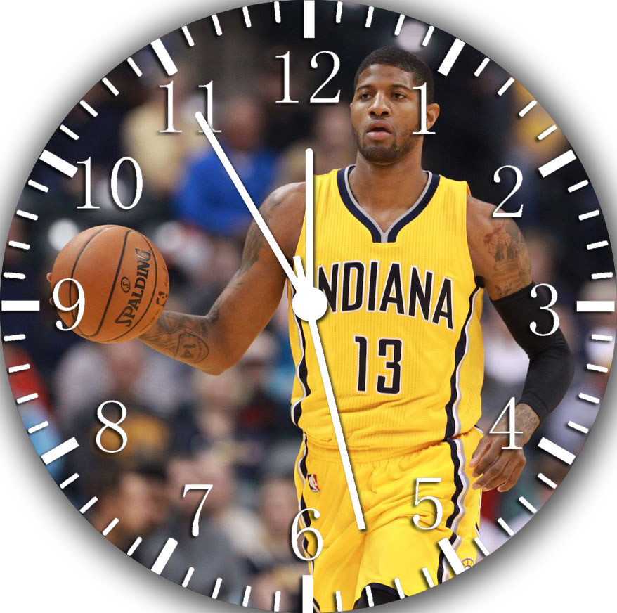 Paul George Frameless Borderless Wall Clock For Gifts or Home Decor E452