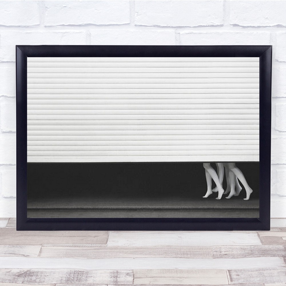 Ladies Legs Leg High Key High-Key B&W Abstract Graphic Walk Wall Art Print-image