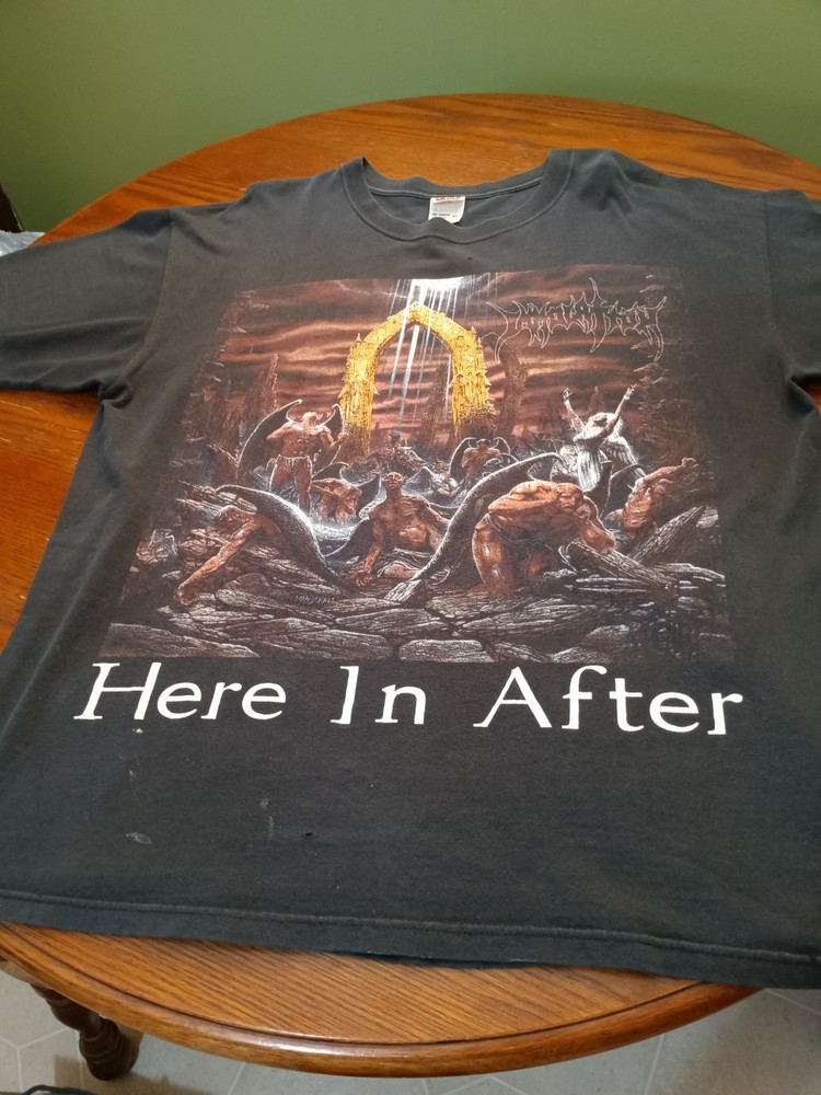 immolation here in after shirt vintage original xl