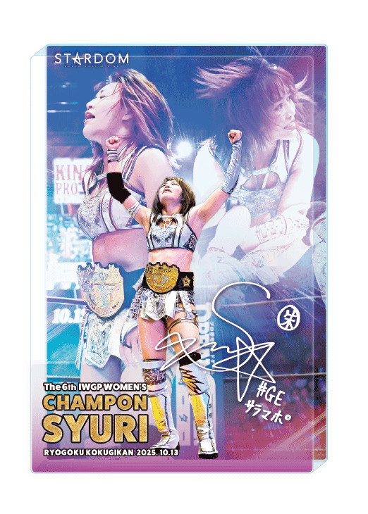 Stardom Shuri Acrylic Block Commemorating 6th IWGP Women's Champion
