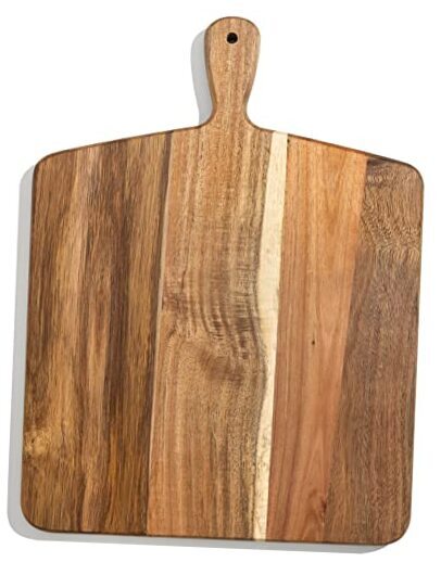 Acacia Wood Cutting Board and Chopping Board with Handle for Meat, Square-image