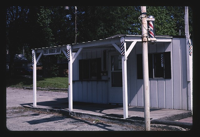 Springfield Illinois Abes Barber Shop 2003 Small Building Barber Pole