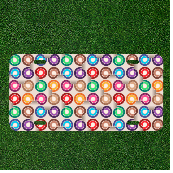 Custom Car License Plate with Personalized Seamless Pattern Design