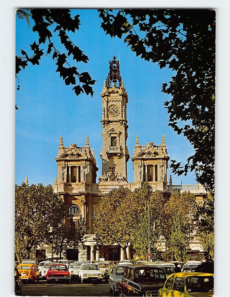 Postcard Plaza del Caudillo Ayuntamiento Valencia Spain