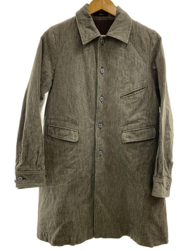 45Rpm Stainless Steel Collar Coat/1/Cotton/Gry/Plain 1599