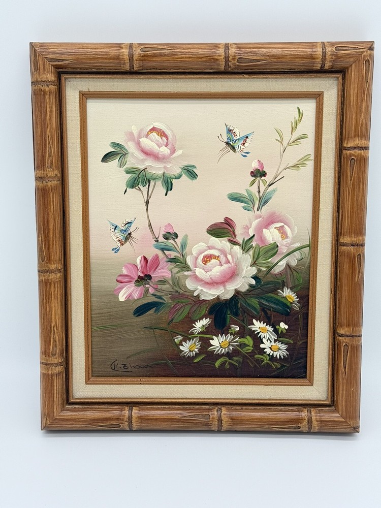 Vintage Asian Oil on Canvas CK Chan 8