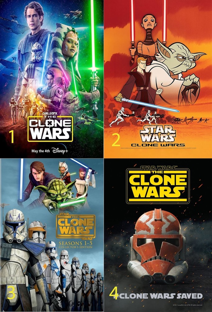 Star Wars The Clone Wars Movie Poster Unframed