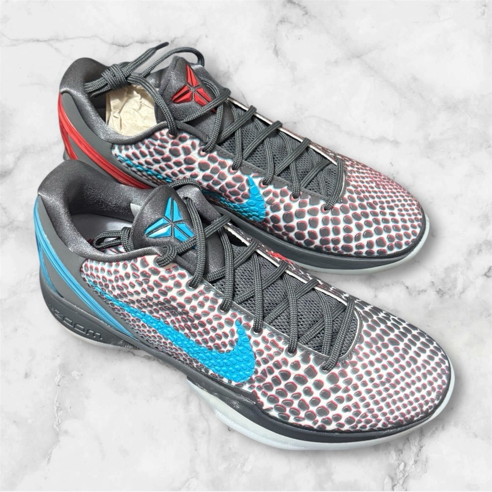 Nike Kobe VI Protro Dark Grey Chlorine Blue 3D Mamba Men's Basketball Sneakers