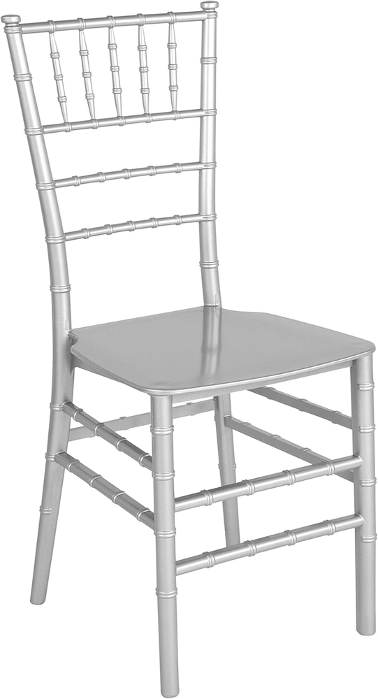 HERCULES Silver Resin Stacking Chiavari Chair for Events