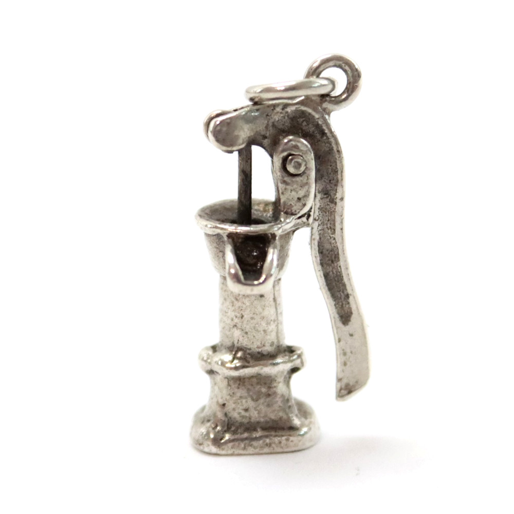 Vintage Sterling Silver 3D HAND WATER PUMP CISTERN CHARM Articulated