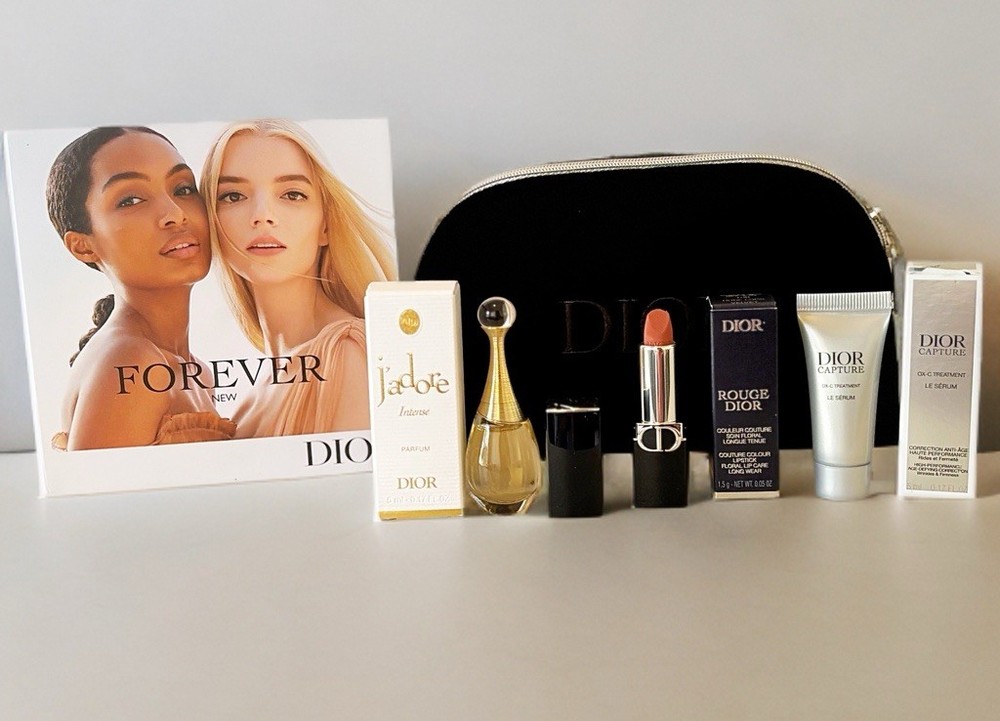 Dior Beauty Gift Set J’adore Perfume Rouge Dior Capture Foundation Makeup Bag