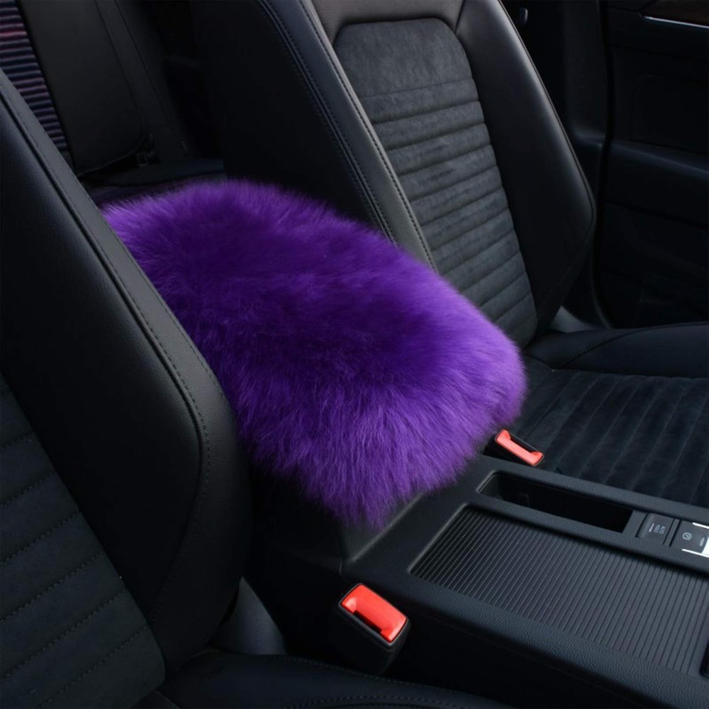 Center Console Cover, Console Cover Armrest Pads, Warm Winter Sh Color: Purple