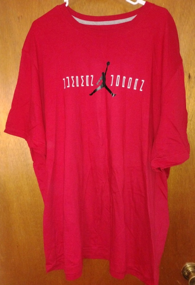 Jordan: Printed Red T-Shirt Mens Size 3XL Vintage