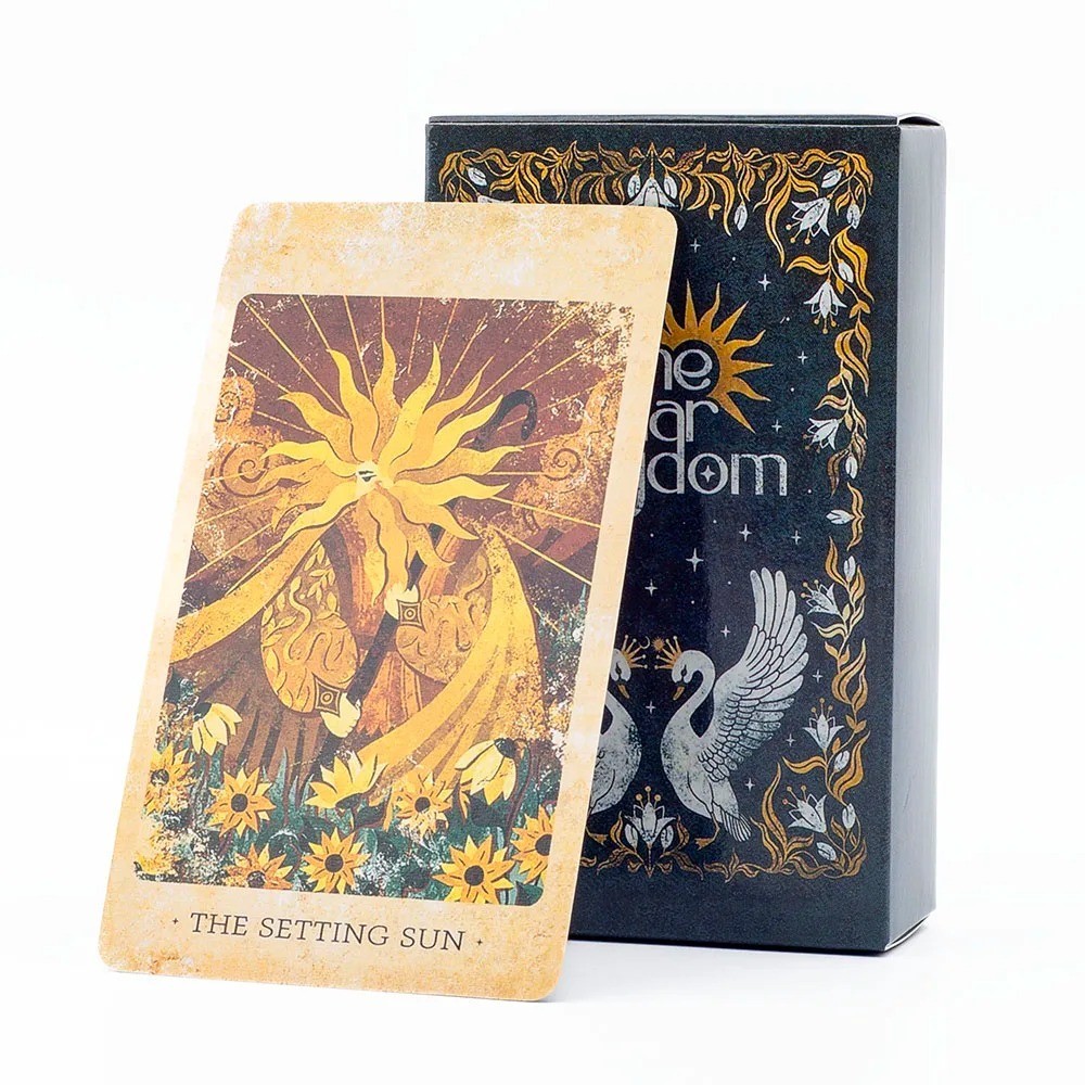 The Solar Kingdom Tarot Deck 78 Card Oracle Set for Cosmic Insight and Divinatio