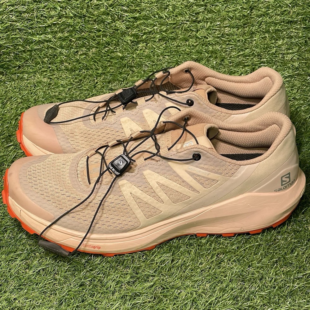 Salomon Sense Ride 4 Women's Size 10.5 Running Shoes Sirocco Peach Orange