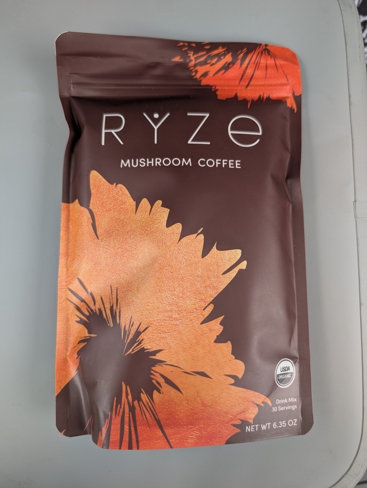 RYZE Organic Mushroom Coffee Blend 30 Servings 6.35oz Free Shipping
