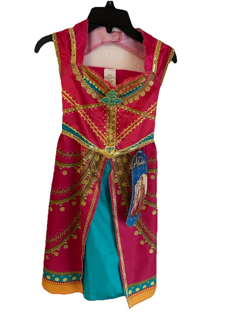 Disney Aladdin Princess Jasmine Costume Dress Girls Size 4–6X Halloween Dress-Up