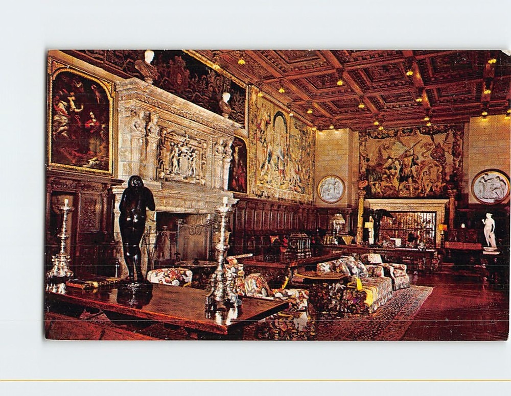 Postcard Assembly Room Hearst San Simeon State Historical Monument California