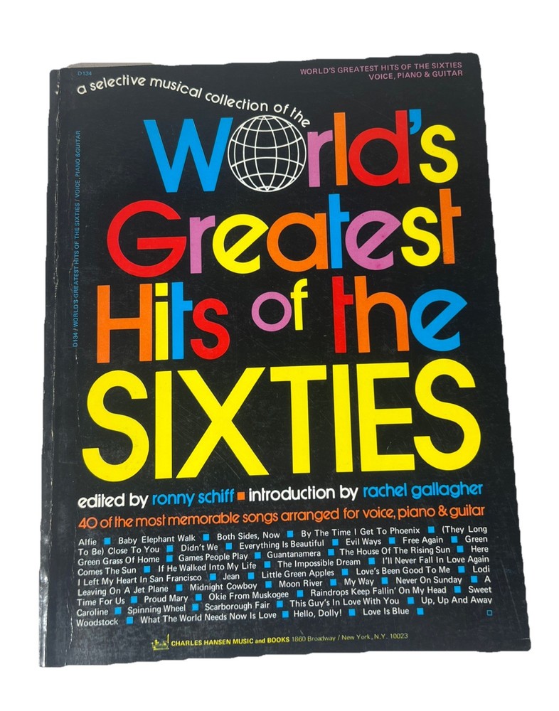 Vintage World's Greatest Hits Of The Sixties Ronny Schiff Hansen Black PB 1971