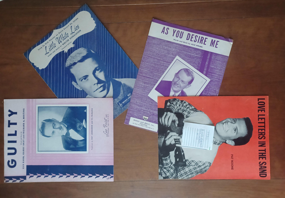 4x piano Sheet Music from the 1930's : Pat Boone 
