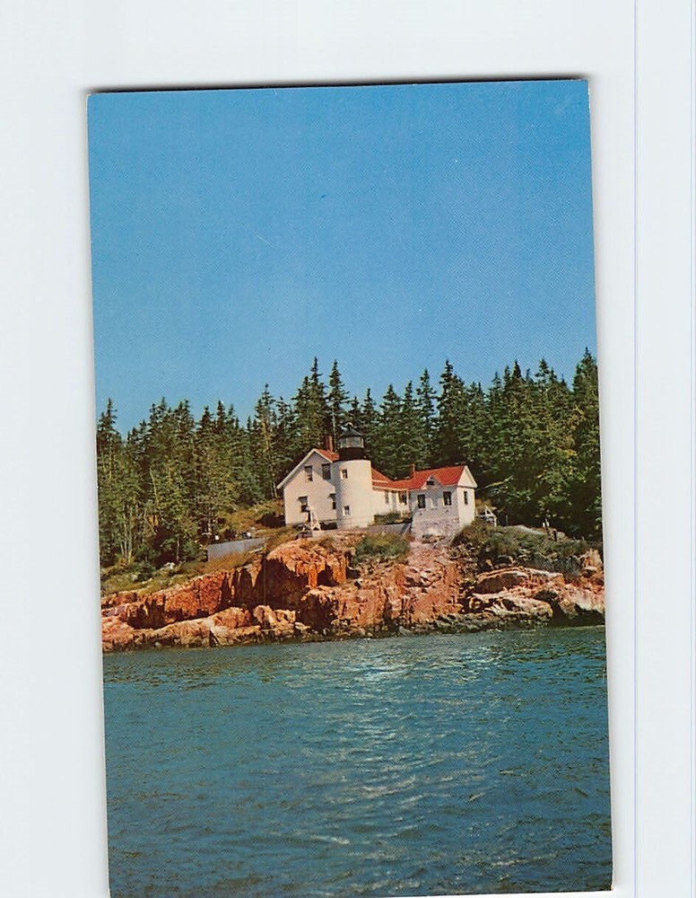 Postcard Bass Harbor Light Acadia National Park Mt. Desert Island Maine USA-image