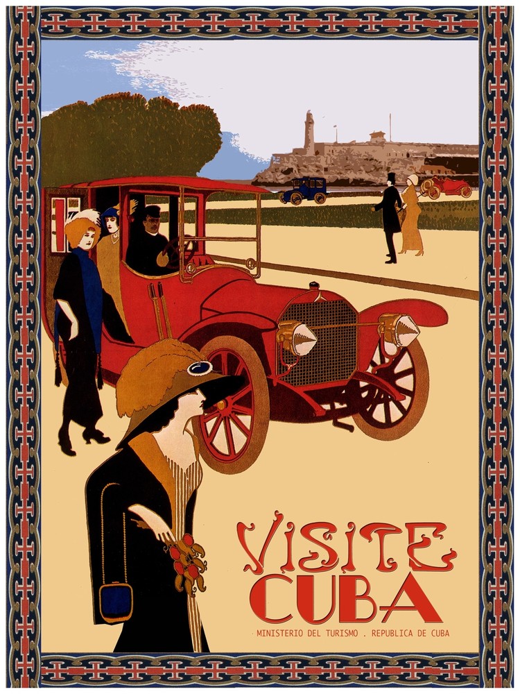 7558.Decoration Poster.Home Room wall art design.Visit Cuba.Travel shop decor