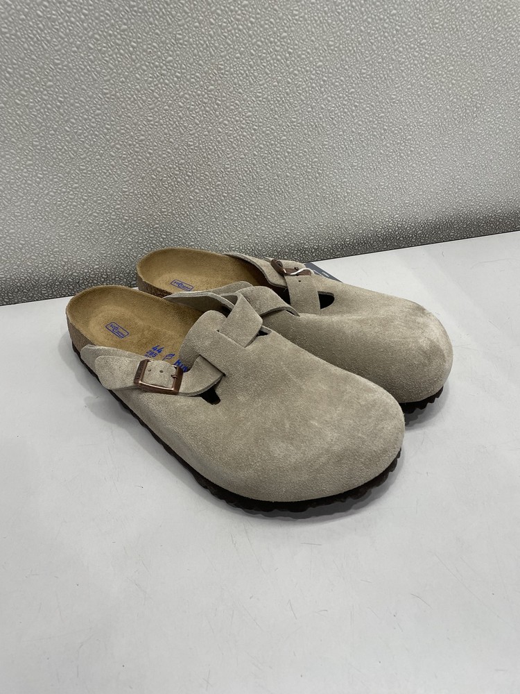Birkenstock Boston Soft Footbed Suede Leather Clog Men's US 11, Taupe