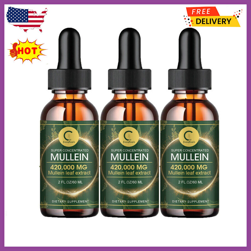 1/2/3*Concentrated Mullein Drops Powerful Lung Cleanse Respiratory Herbal Drop