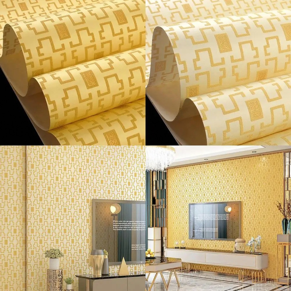 Chinese Retro-Style Paper Wallpaper for Study Restaurant Hotel Commercial