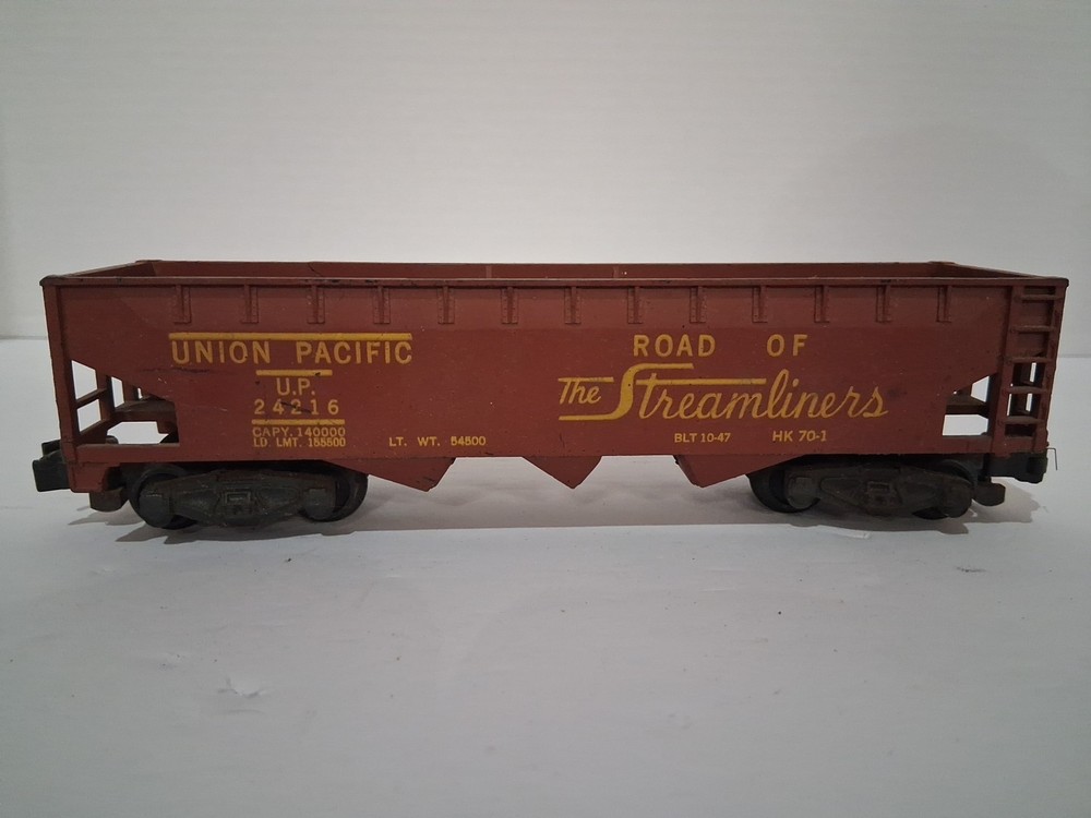 American Flyer S Gauge 24216 3 Bay Hopper Union Pacific “Road Of Streamliners”
