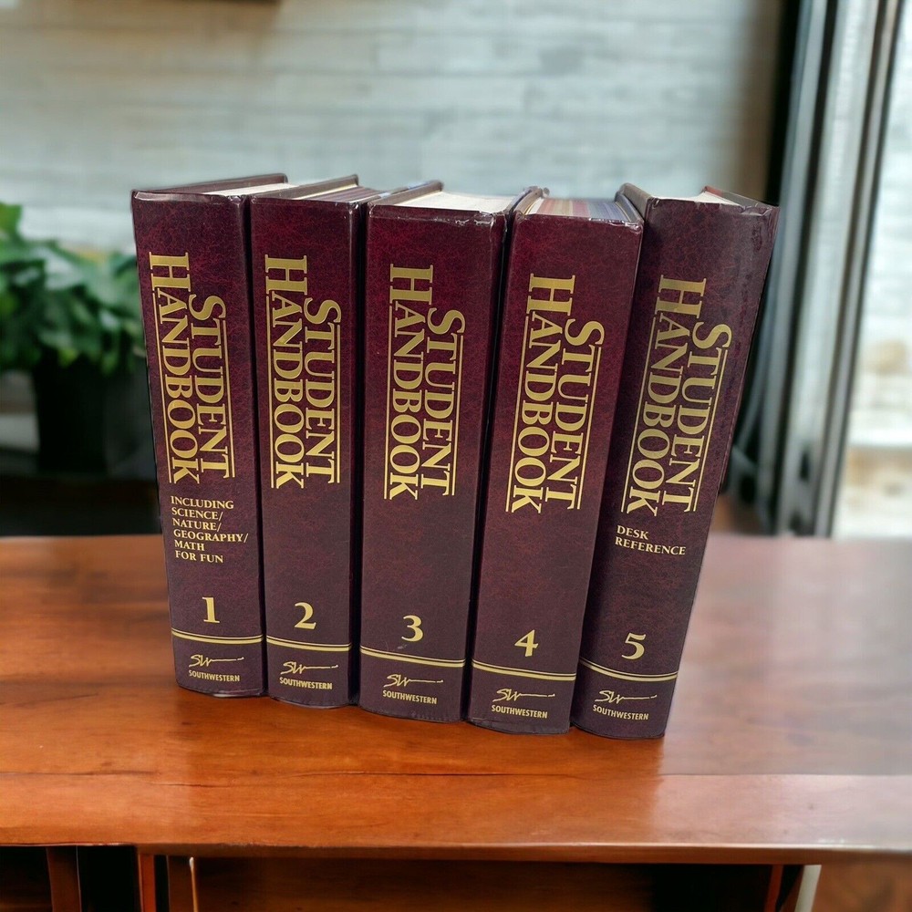 Southwestern Co Student Handbook Vol 1-5 Hardcover Set Homeschool Books VTG