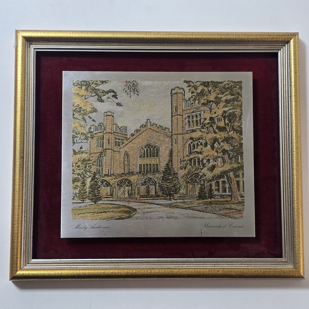 Reed & Barton Damascene Etching University of Colorado Macky Auditorium