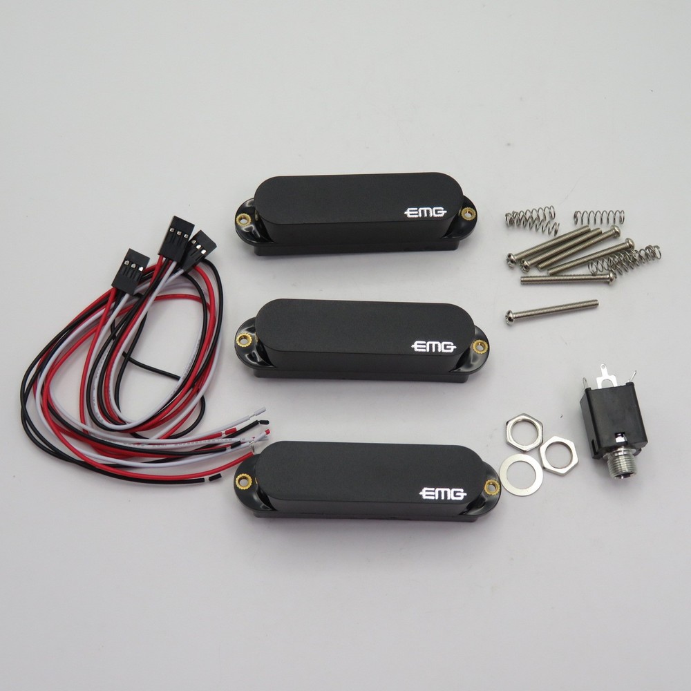Emg SA Active Single Coil SSS Single Coil Active Guitar Pickups White / Blackemg