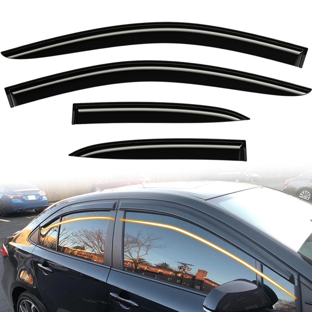 New Sun Rain Visors Wind Rain Guards for 2020-2025 Toyota Corolla Sedan