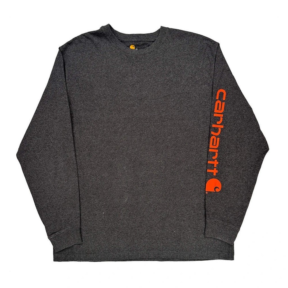Carhartt Long Sleeve T-Shirt - XL Gray Cotton