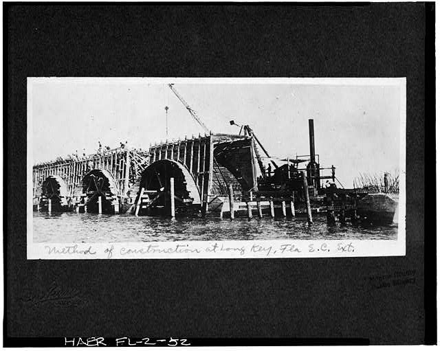 Marathon Florida 1900s Seven Mile Bridge Long Key Viaduct Construction