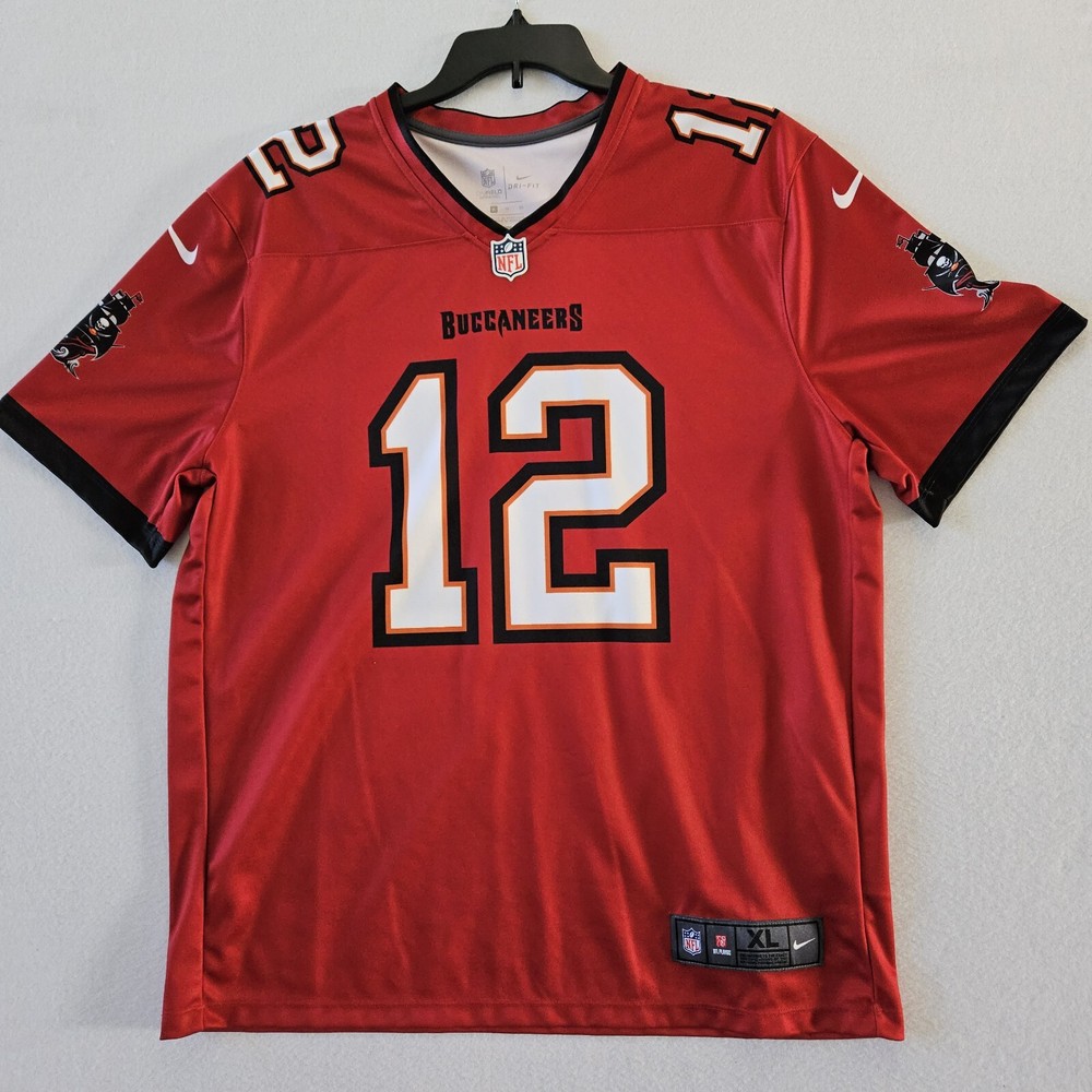 Tom Brady #12 Tampa Bay Buccaneers Nike Dri-FIT NFL Game Jersey Mens Size XL