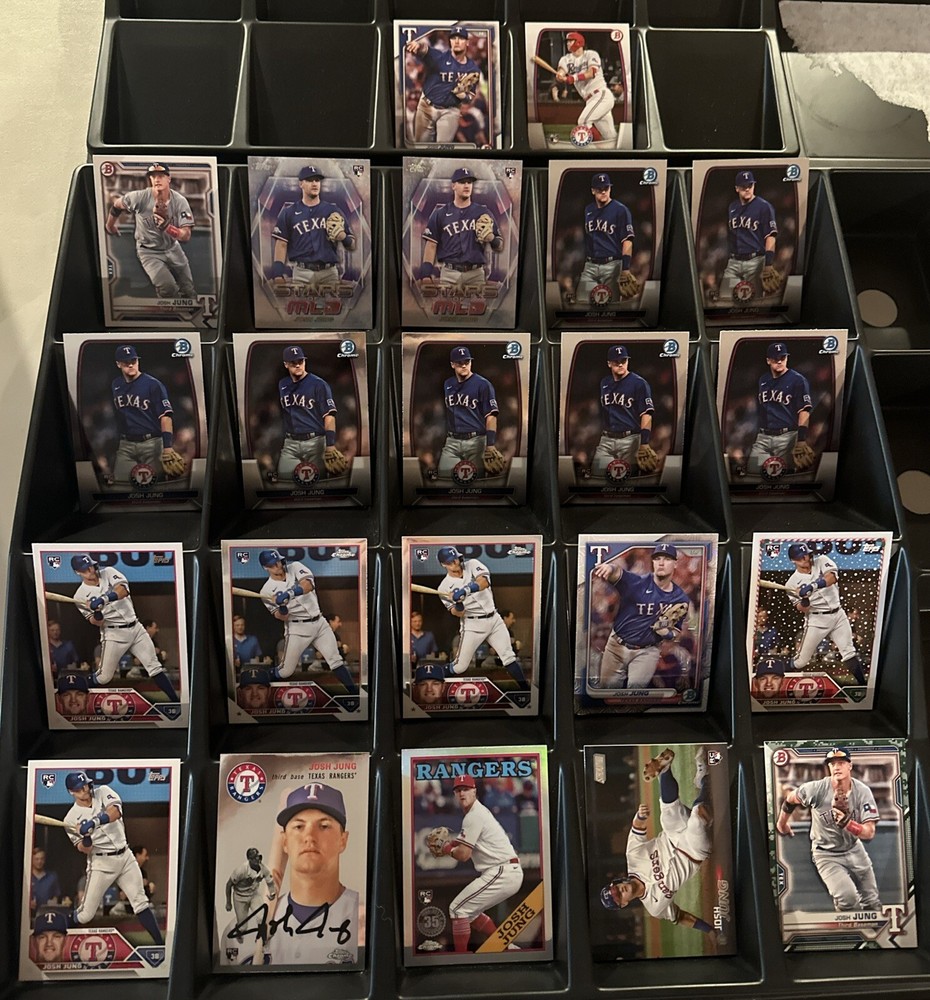Josh Jung Huge 22 Card Lot Topps Chrome Rookie Card Bowman Chrome RC Prospect