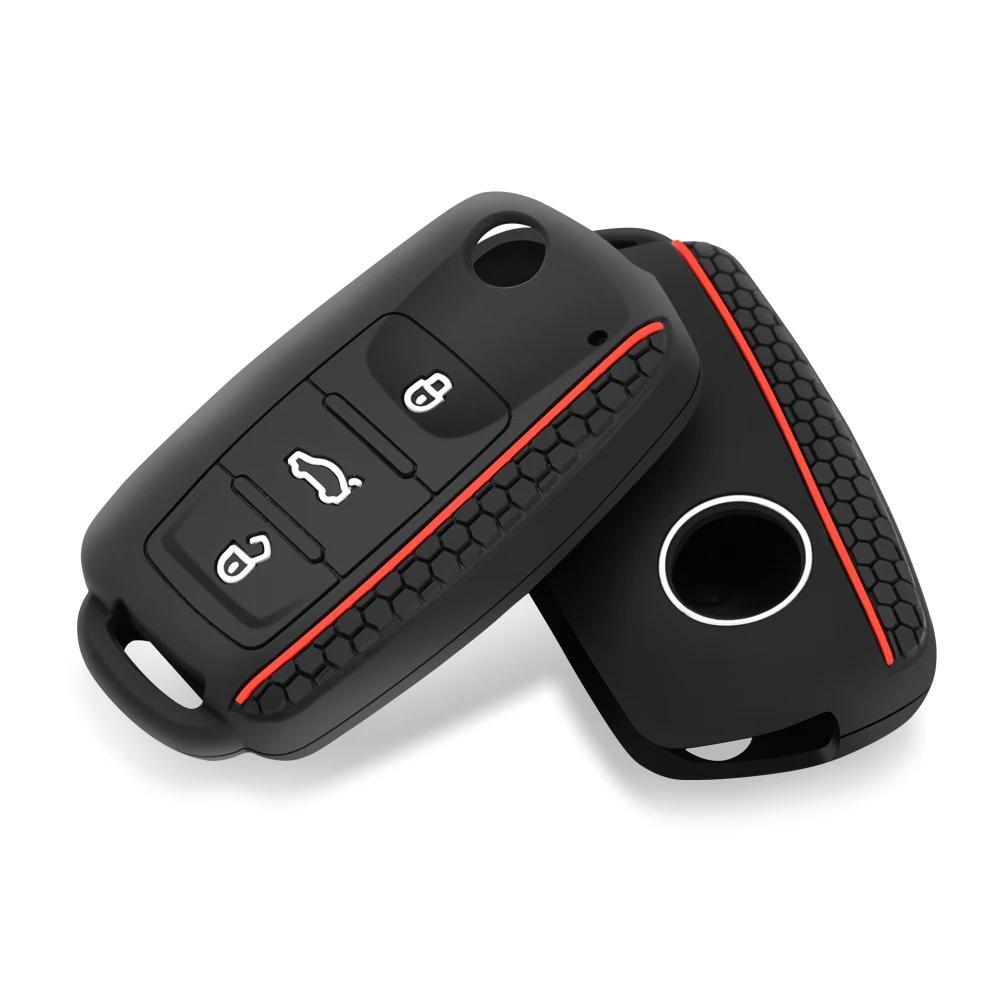 fit VW Volkswagen Polo Tiguan Passat Golf Jetta Skoda Octavia Car Key Case Cover