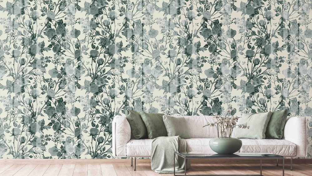 3D Rose Plant Group Pattern Wall Murals Wallpaper Murals Wall Sticker
