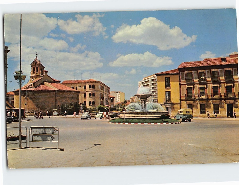 Postcard Fountain & St. Mark Church Salamanca Spain