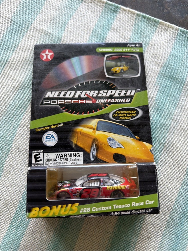 Need For Speed Porsche Unleashed Cd-Rom Game Texaco NASCAR #28 1/64 Game