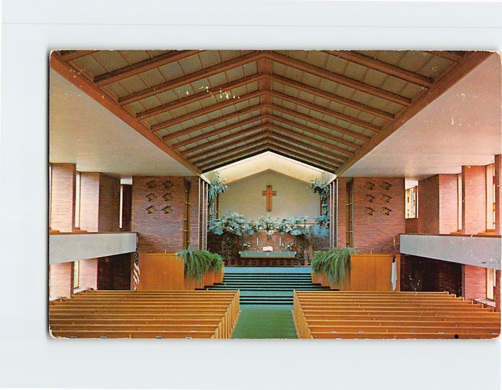 Postcard Interior View of the Chapel First Methodist Church Midland Michigan USA